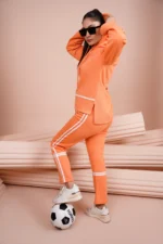 Coral Orange Hoodie Co-ord - Image 3